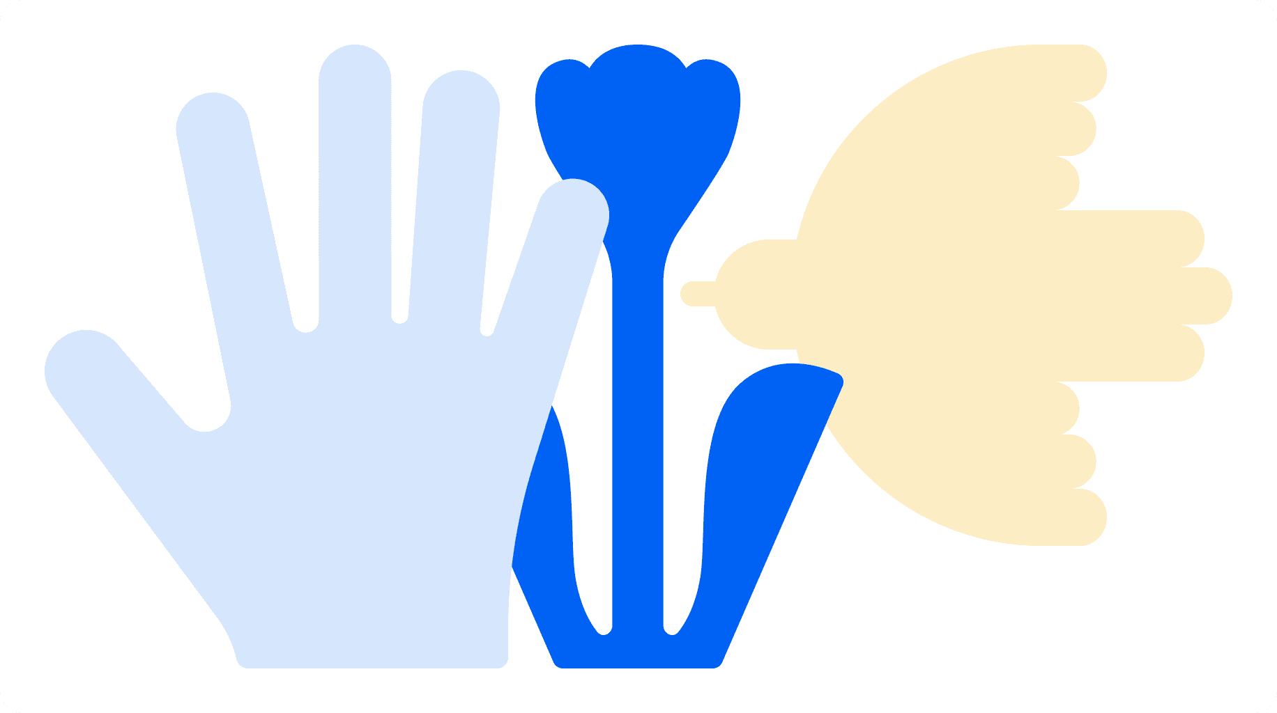 Keep the form simple, rounded, friendly and noticeably awkward.