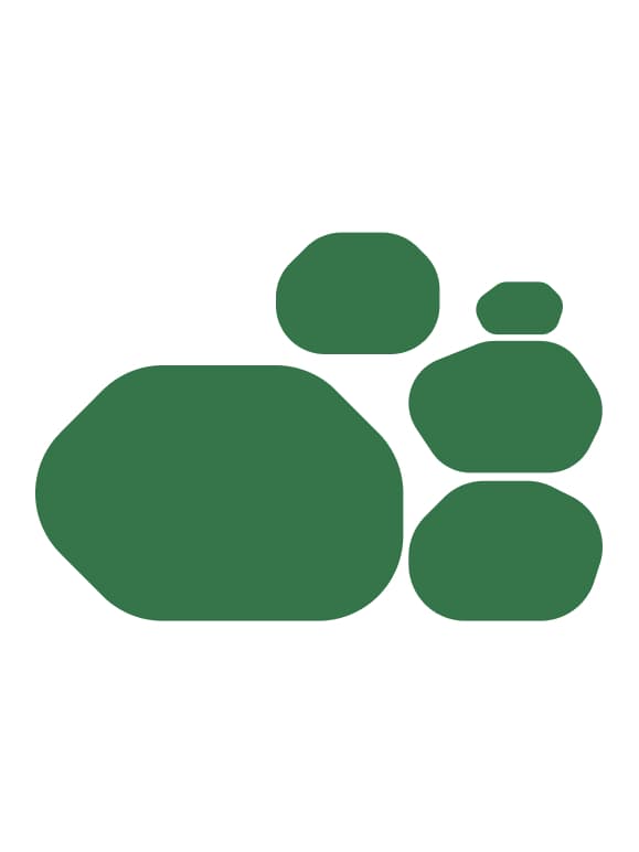 Boulders can be used to create compositions and patterns.